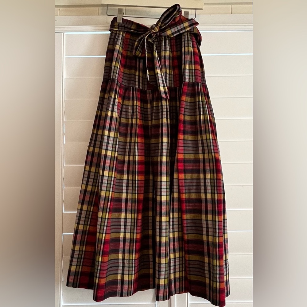 The Great lightweight plaid skirt